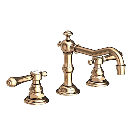 Newport Brass Widespread Lavatory Faucet in French Gold (Pvd) 1030-24A